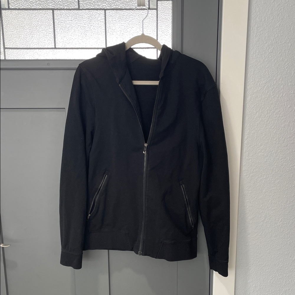 lululemon athletica Men's Black Full-Zip Hoodie Sweater